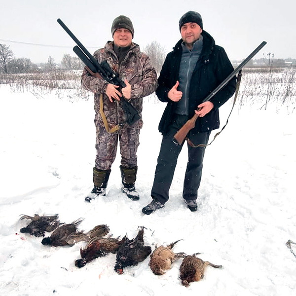 Охота на фазанов в Подмосковье зимой